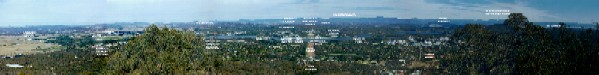 Panorama of Central Canberra From Mt Ainslie